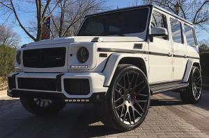 2016 Mercedes-AMG G63 in White on Forgiato Wheels (Freddo-M)
